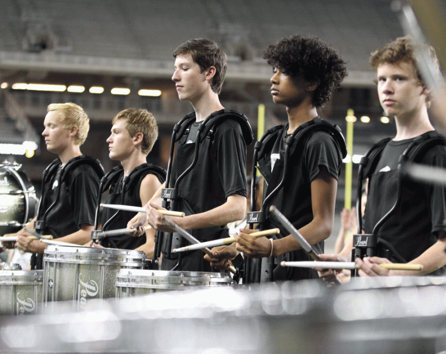 Drum+line+performs+at+halftime.%0A