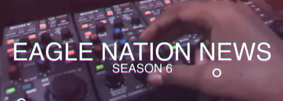 For the first time this season, Eagle Nation News staff members sent their first episode live Aug. 27 at 2:07 p.m. The show will appear during the Eagle Time study hall/activity period.  This season marks the sixth year for the schools daily broadcast. Click the play triangle above if you missed the live showing.