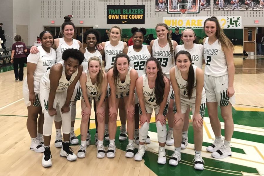 Girls+basketball+advances+in+playoffs+after+a+win+over+Plano%2C+55-51.+With+a+winning+three-pointer+from+freshman+Hadley+Murrell%2C+the+team+is+now+in+the+Sweet+16.+Theyll+play+Vista+Ridge+at+Davis+Field-House+at+6+p.m.+