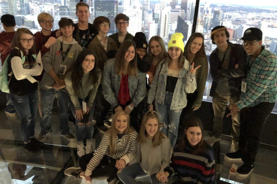 Eagle Nation News and Eagle Production Group recently took a trip to Seattle for the STN convention. The team creates a daily newscast shown live to the students of Prosper High School from 2:07 to 2:17. They have won multiple national awards. 