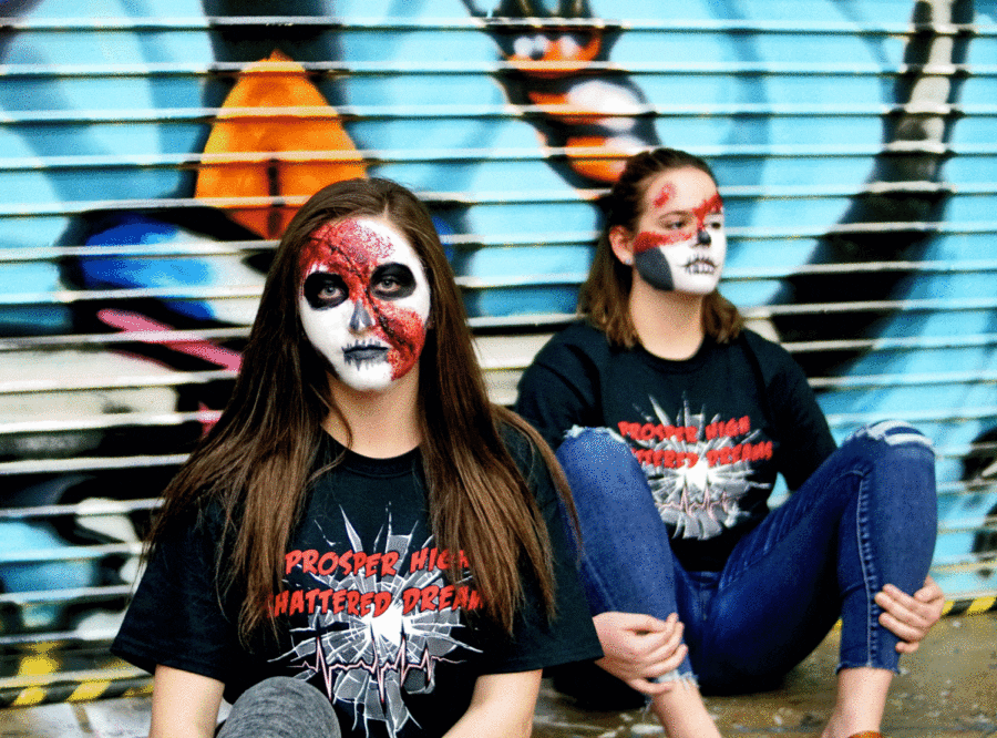 Seniors Kaylee Mattox and Hope Raspberry say they received a lot of funny looks all day for their Shattered Dreams makeup. (Its worth it) because they say that it looks really cool, and they want to know about it, which is why were doing it, Mattox said. They see the dead version of me everywhere I go and what it would be like  -an empty space. 