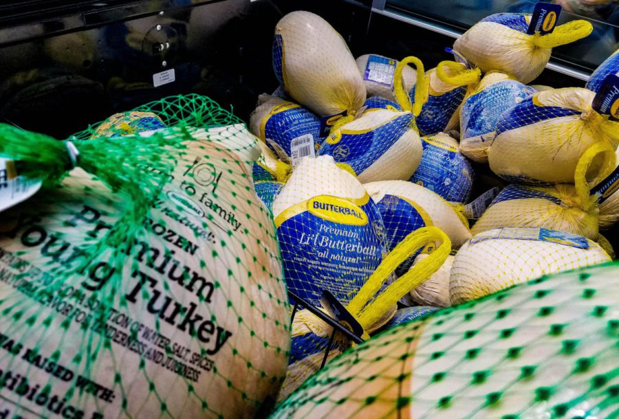 Turkeys at the Gates of Prosper Walmart wait to be bought and cooked for Thanksgiving meals this coming week. DaNita Griffin, columnist, illustrates her view on common Thanksgiving dishes.