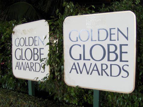 The sign outside the red carpet of the Golden Globe Awards. The 77th Annual Golden Globes will take place Jan. 5, 2020. No females were nominated for best director, best screenplay, best film.