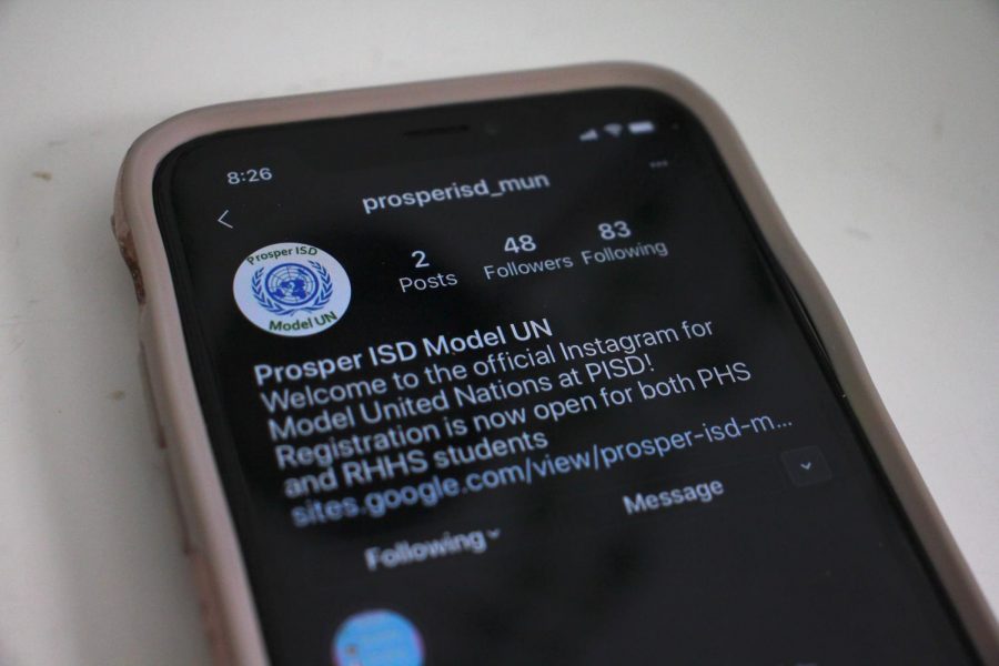 In order to reach students, the districts new Model United Nations club posts on Instagram. The groups handle is @prosperisd_mun. On their Instagram, students can find more information about the club and stay updated.