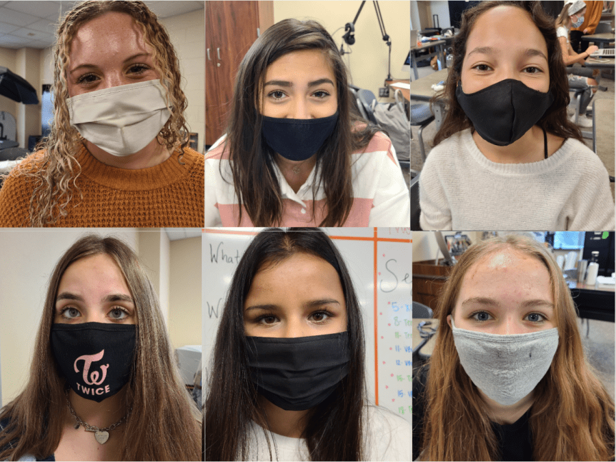 To follow school guidelines, ENO staff members wear their masks during class. The district announced on March 4 that students will still be required to wear masks inside the school. Face coverings are required inside the building, but not outside.