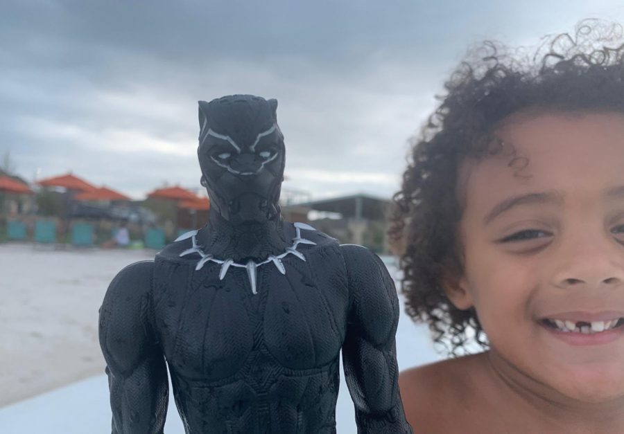 Following the passing of Chadwick Boseman, Black Panther, 4-year-old Drake Freeney plays with a Black Panther action figure. Ashlee Freeney, Drake Freeneys mother, said that having her son identify with a superhero that he sees as similar to him has been huge. Its been pivotal for him to have a superhero to look up to that looks like him, Freeney said. He loves how Black Panther is always helping people. It makes him want to do the same.