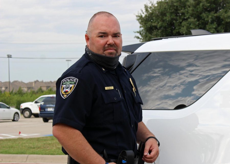 As part of his regular duties, Chief of police Chad Vessels visits Prosper High. Vessels has been a part of PISD since 2012. “it is our plan and belief that a K-12 student in PISD would have 500 positive interactions with an officer, Vessels said. Until I retire, my focus will always be to help those in need, and to always spread a positive message about law enforcement.