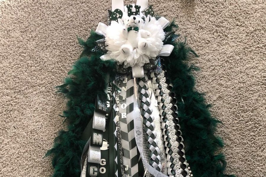 Glittering in the light, a homecoming mum lays out in its feathery display. Homecoming week will be from Nov. 16 to Nov. 20. The homecoming football game is against Denton Braswell Nov. 20.