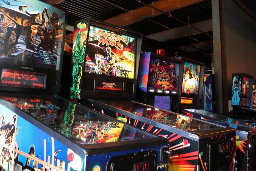 Pinball machines await their next player on the lower floor. Users pay an upfront fee of $12 and get access to every game, new or old, with no limit to how much time they spend in the arcade. No age restrictions exist until 9 p.m., when the arcade shifts to ages 18 and up only.  