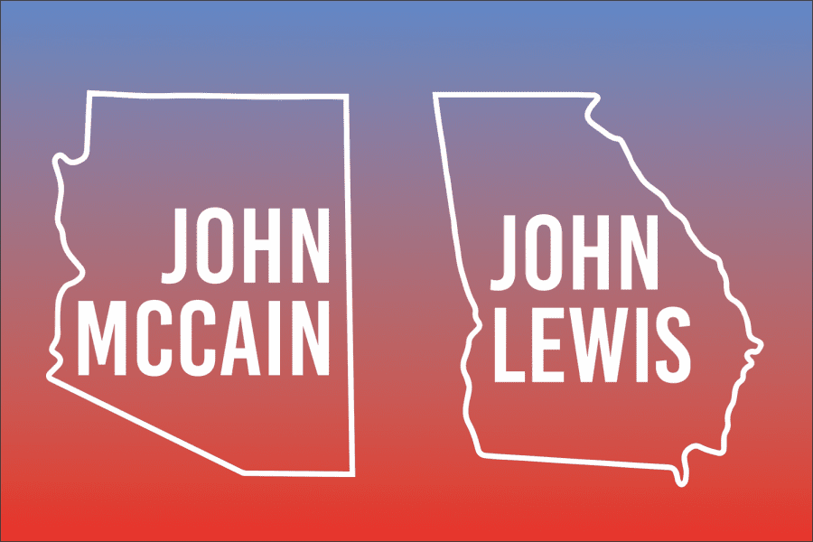 Late+Arizona+Senator+John+McCain+and+late+Georgia+Congressman+John+Lewis+had+a+major+impact+on+the+2020+election.++Even+with+their+recent+passing%2C+they+are+partially+responsible+for+Arizona+and+Georgia+going+blue.+With+the+flip+of+these+two+states%2C+it+was+proved+to+current+president+Donald+Trump+that+his+words+have+consequences.+