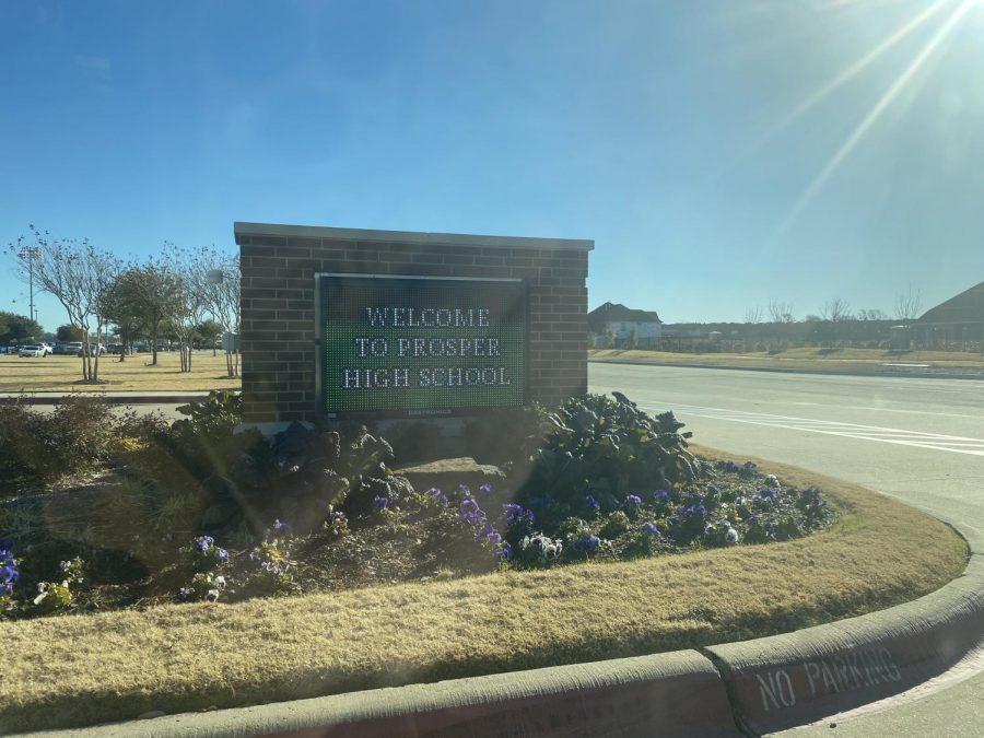 Gleaming in the morning sun, the digital sign in front of the high school welcomes students back to the first school day after winter break Jan. 5. Teachers returned previously to a work day Jan. 4. Eagle Nation Online returns to regular publishing Jan. 5.