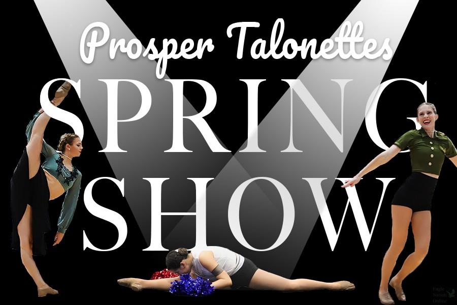 In a digitally constructed image made by junior graphic designer Richey, three of the Talonettes are spotlighted in photos from three of their competition dances. The photos were also taken by Caitlyn Richey. Each of the dances pictured will be performed Saturday night at the teams annual Spring Show.