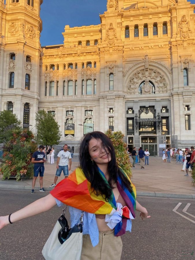 As the sun sets on Palacio de Cibeles, junior Kalyani Rao celebrates the end of the yearly Pride parade in Madrid, also known as Orgullo Gay. This summer, she spent one month in Madrid after winning of a scholarship from a study abroad program. I really loved visiting a European city for the first time, Rao said. The old architecture, the food and the Spanish language all came together to form a wonderful first impression of Madrid, and I cant wait to go back.