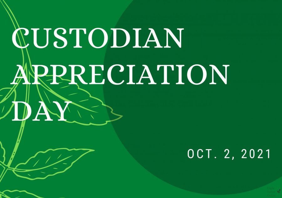 In a digitally-constructed image from Canva created by senior writer Alyssa Clark, the date of Custodian Appreciation Day is shown. Custodians  help clean up the school, refill the bathroom with paper towels, clean out the trash cans and more. Custodian Appreciation Day occurs every year on the same day.