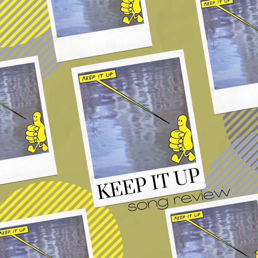 In a graphic made with Canva by senior and writer Alyssa Clark, the cover art for KEEP IT UP is shown. The newest single by British singer Rex Orange County also announced a future album release date, WHO CARES?, on March 11. Id give this song a solid 10/10 for its catchy beat, lovely melodies and heartfelt meaning that anyone will be able to understand and relate to, Clark said. I cannot wait to see what else Rex has in store for fans, so be on the lookout for more reviews covering this album that I will be highly anticipating.