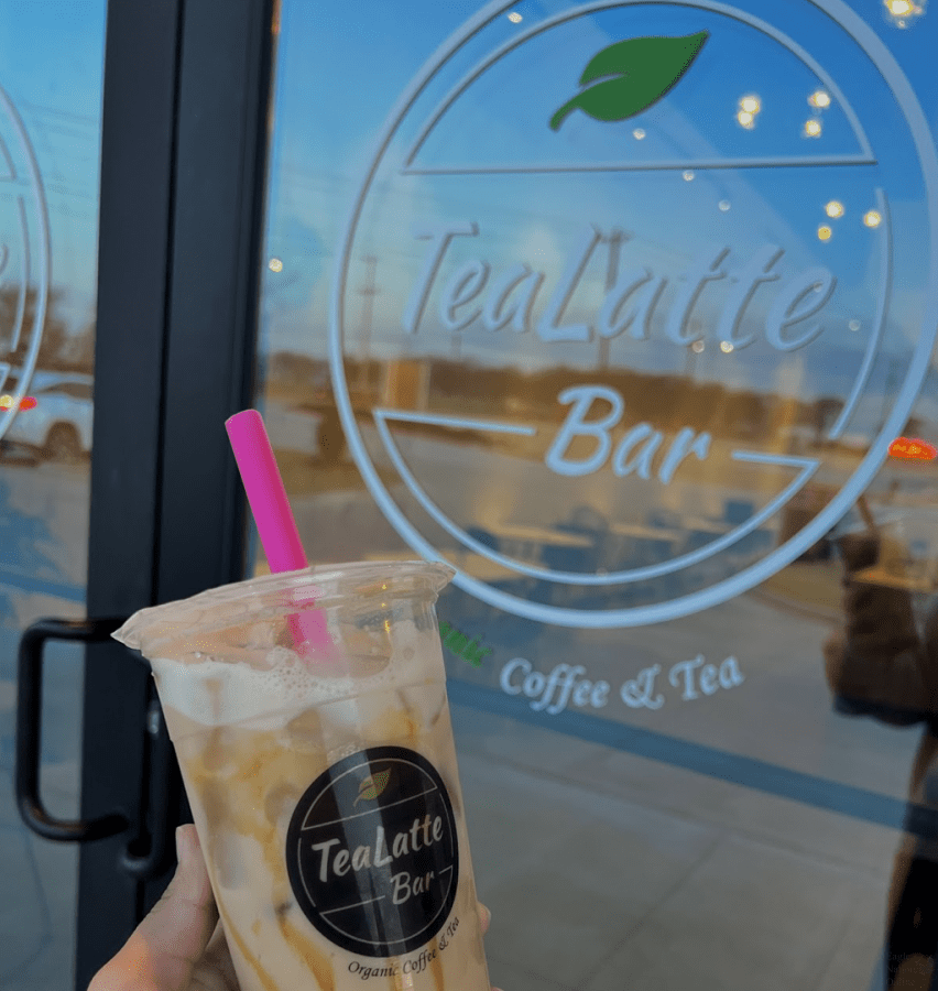 After a stop at the new TeaLatte Bar, freshman  reporter Sofia Ayala takes a quick picture of the chains Honolulu Milk Tea. When I saw there was a tea place opening close to my house, I was immediately excited, Ayala said. Tea is one of my favorite things, and Im looking forward to coming here often.