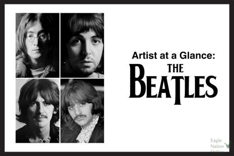 The above graphic shows the four members of British rock band The Beatles side by side. In the attached review, podcast director sophomore Jake Radcliffe assesses the different eras of The Beatles. The Beatles drastically changed music, Radcliffe said. They broke down barriers and changed the status quo of the music industry. Even though the band broke up decades ago, their impact can still be felt today, as their music continues to inspire and influence new generations of musicians and fans. (Based on the The Beatles album The Beatles, Radcliffe created the digitally-constructed image using Canva.)