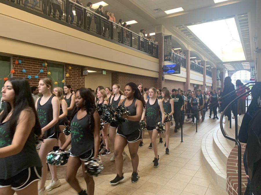 As the hallway fills with students, multiple extracurricular groups are sent off to state and national level competitions. The send off on Monday, April 24 featured archery, students competing at state for VASE, FFA teams, and extracurricular athletics teams. Percussion students led the sendoff.
