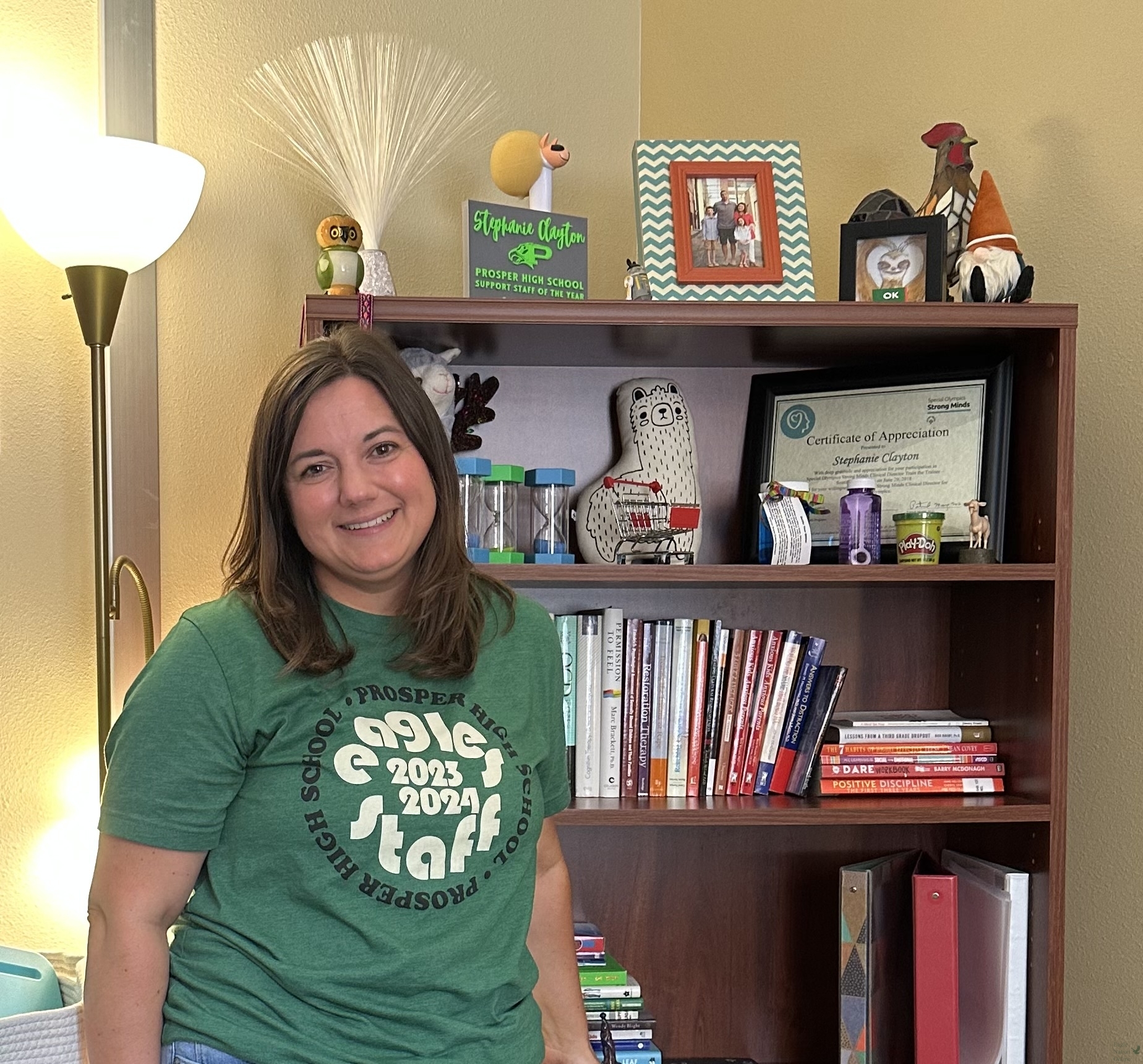 Located in the lower house, Student Support Counselor Stephanie Clayton shows her new office. Clayton spends her time at PHS helping students navigate mental health issues and guiding them into a successful school year. This is her second year at the high school and district.