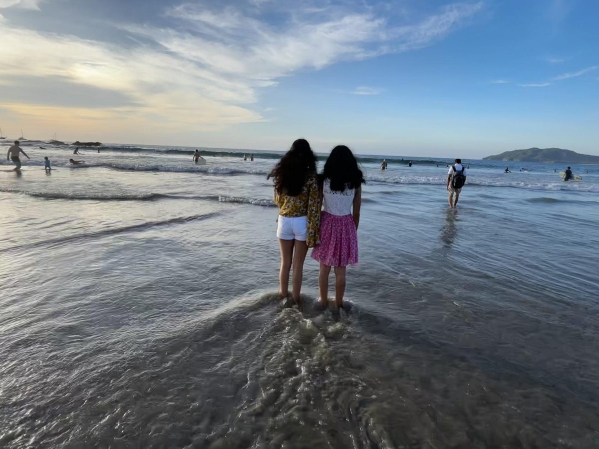 Looking out into the ocean with her sister, junior Anisha Mandem enjoys the scenic views of Costa Rica. This was such an amazing experience, not only because of the views, but because of the amazing culture and language I got to experience, Mandem said. I would love to go back in the future.  