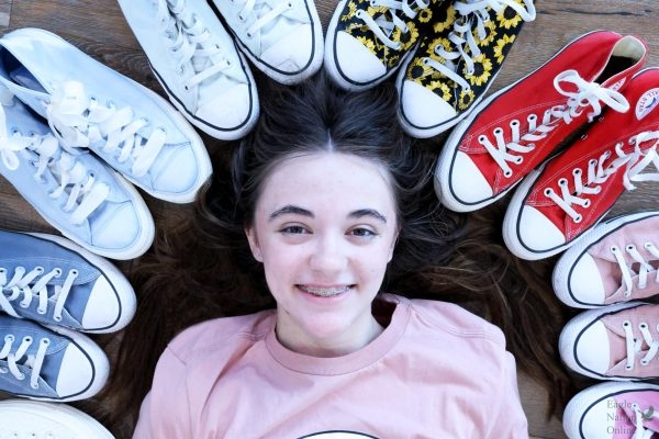 Because she said she likes them colorful and bright, sophomore Kendall McLachlin surrounds herself with her Converses. Her collection began 10 years ago. "I like (my Chuck Taylors) to all be the same style, just different colors," McLachlin said. "So that's usually the (shoe) I go to."