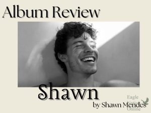 As seen in the infographic, Shawn Mendes released his new album 'Shawn'. It was meant to release Oct. 18, but was postponed to Nov.15. The album includes folk type sounds.