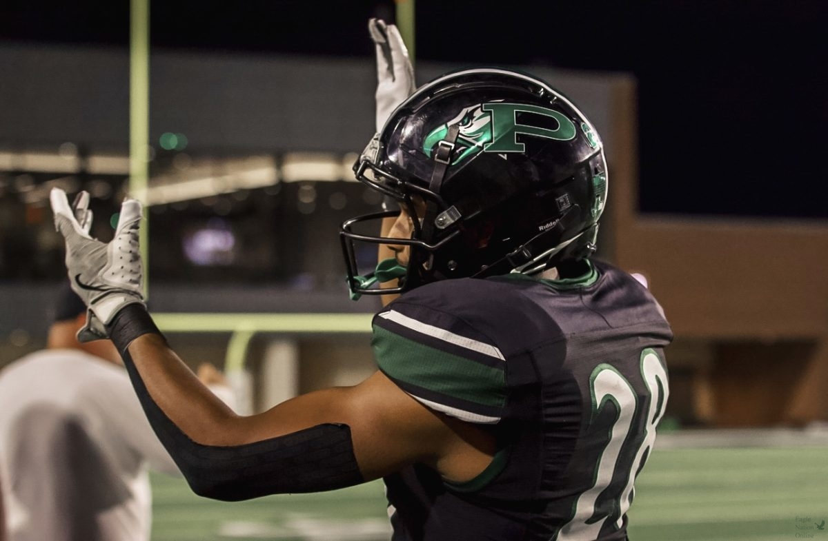 Hands clapping, senior Branson Reeves gets the crowd loud. Prosper is currently ranked 21st in the state. "My goal for the rest of the season is to get at least one more touchdown," Reeves said. "I also want us to get through the playoffs at least through the third round."