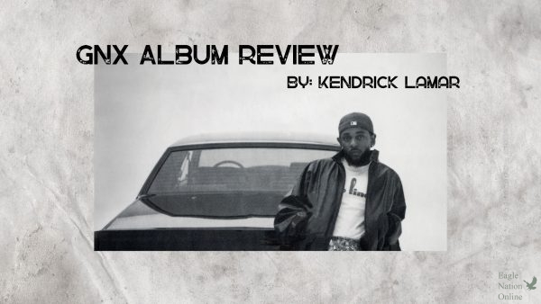 Displayed on a Canva graphic is the album cover of Kendrick Lamar's newest album 'GNX'. The album released on Nov. 22. Lamar will go on tour in 2025 with SZA, beginning on Apr. 19 in Minneapolis. Photo courtesy of PGLang and Interscope Records.