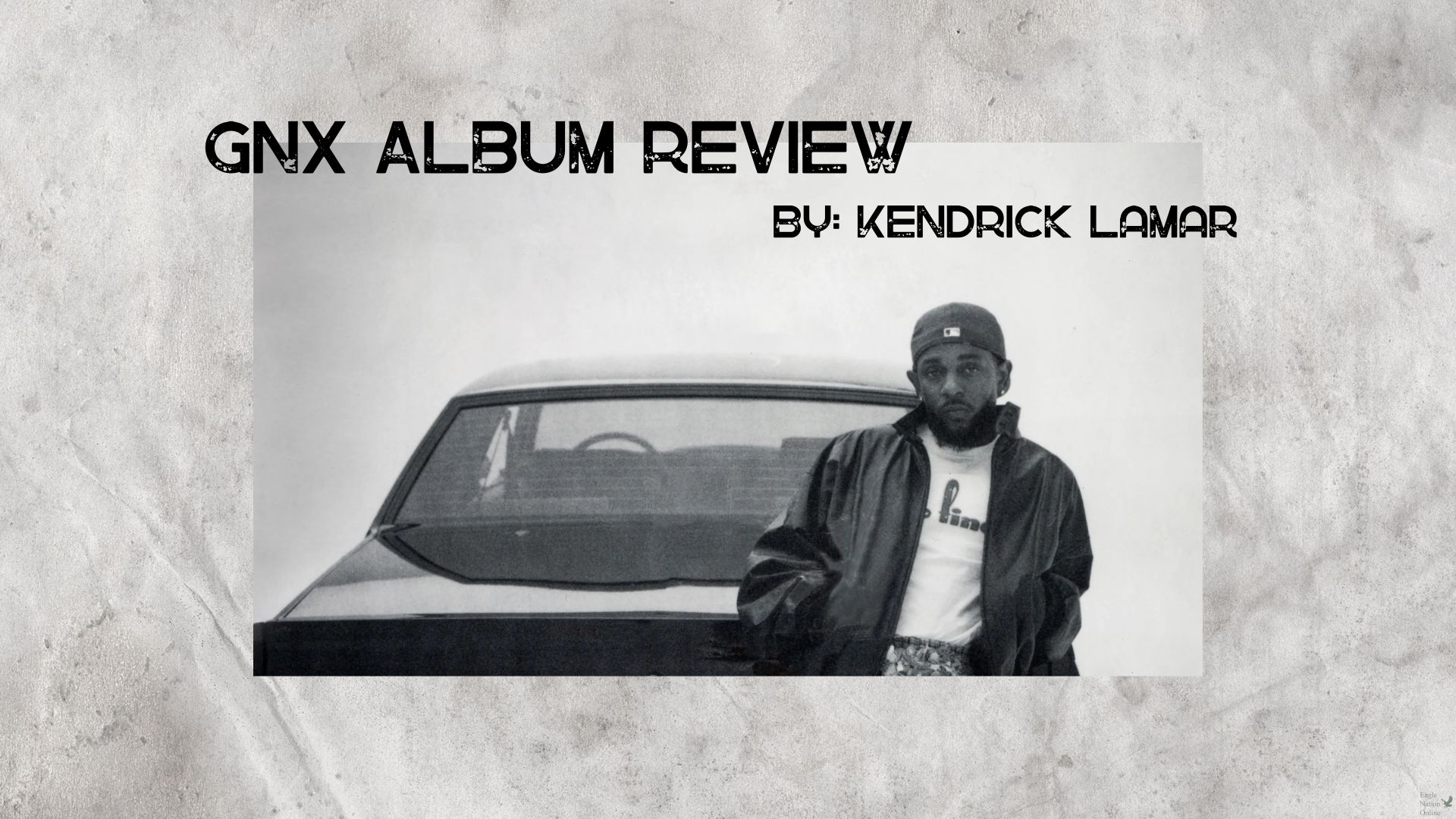 Displayed on a Canva graphic is the album cover of Kendrick Lamar's newest album 'GNX'. The album released on Nov. 22. Lamar will go on tour in 2025 with SZA, beginning on Apr. 19 in Minneapolis. Photo courtesy of PGLang and Interscope Records.