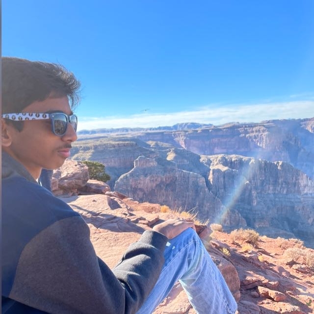 As he looks at the view Sophomore Tejas Konka takes in the fresh air. Konka visited the Grand Canyon in 2021. "Even though this was only a couple years ago it feels like forever ago," Konka said. "Hiking is one of my favorite activities."