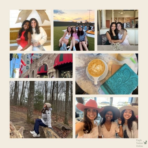 In the collage created with canva, senior Erica Deutsch adds memories from the past year. Her one word resolution is trust. "Leaning more into my faith by trusting God's plan for me is something I want to improve on," Deutsch said. "There are going to be hard things I will experience this year, but it will also be exciting as I have many things to look forward to."