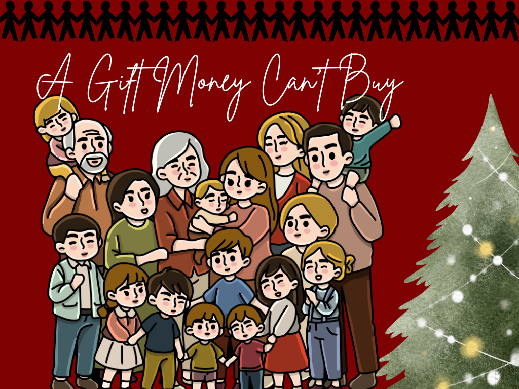 Made using Canva by Junior Tejas Konka, the graphic represents the major aspects of family. More specifically, Konka states that “the graphic represents my big family and how we meet every holiday season.” He describes his family as very tight and emphasizes how much they mean to him.