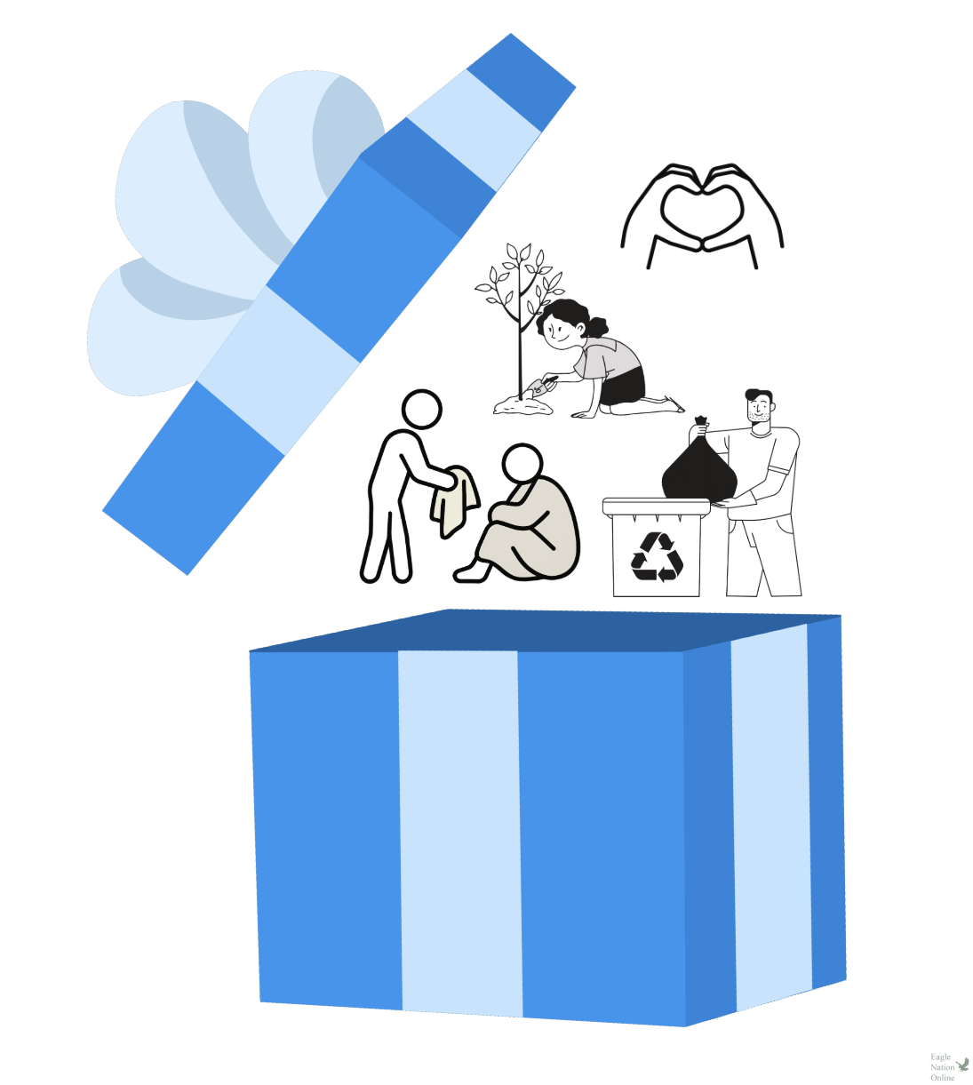 Made in Canva, the graphic represents activities people can do during their holiday break, including donating clothes and picking up trash. Trisha Panicker believes that compassion is one of the things that money can't buy. "I would argue that the more money you accumulate, the less empathy you practice because wealth cushions you from the suffering others who are less fortunate face," Panicker said. "Sometimes, when you receive too much comfort from material possessions, you forget to care about those who don’t have the means to afford such items."
