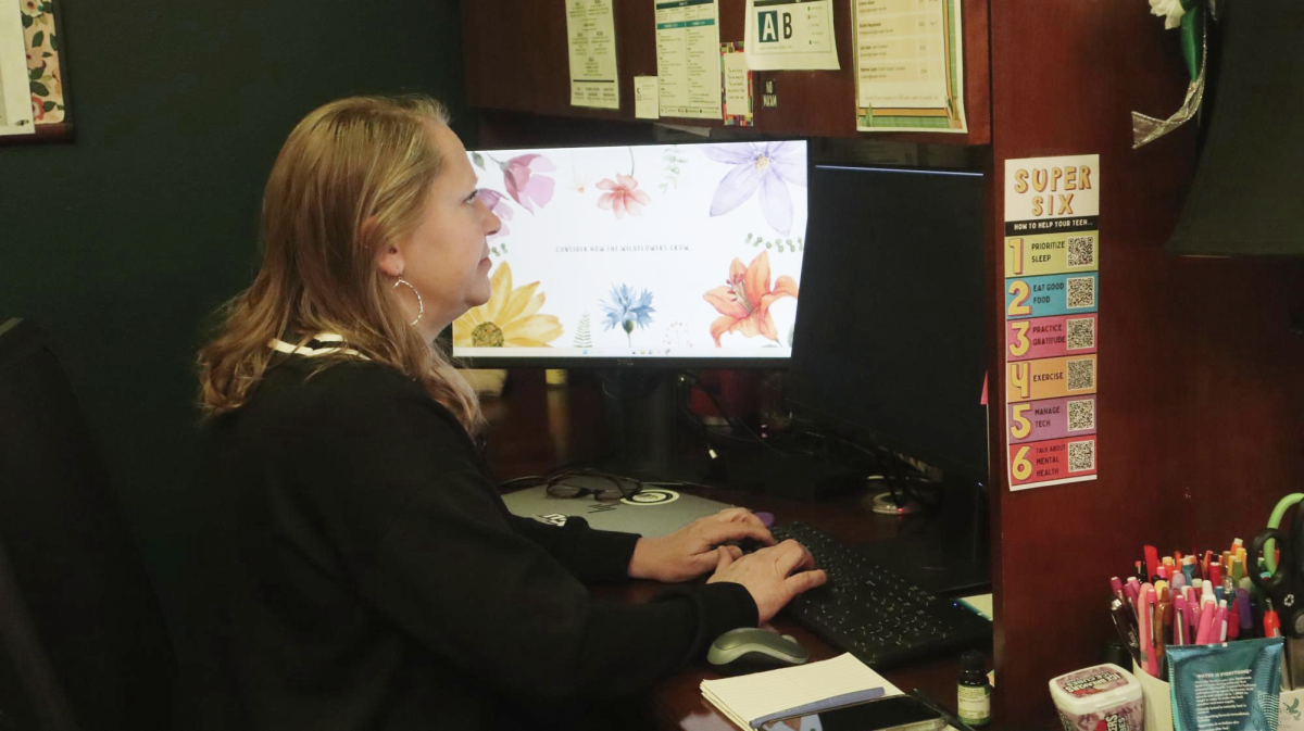 Working on her next event, Julie Cooper is busy planning on her next meeting. She guides all the counselors at PHS. For her role, she helps new counselors and answers any questions they have.