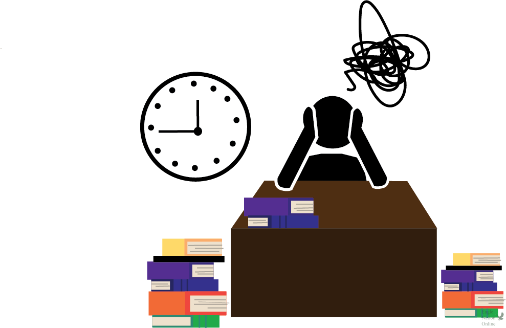 The graphic depicts a student struggles with figuring out how to study for their upcoming exam. The Feynman technique is a great technique to utilize to revise for upcoming exams. Other techniques include getting good sleep and using mnemonic devices to remember important topics. 