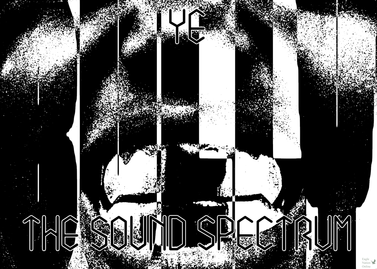 Through a graphic designed in Pixlr by sophomore Ethan Chatelain, experimental style of the twelfth episode of the second season of The Sound Spectrum are presented. For this episode, hosts Chatelain and Victoria Byers reviewed and discussed Kanye (Ye) West's latest album, “BULLY” Overall, the album was rated six and a half on the “Sound Spectrum” scale.