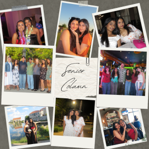 Looking back at her last year in Prosper, senior Srinitha Arikati created a collage of important moments. "I don't want to leave," Arikati said. "But I can leave knowing my people are going to be close by."