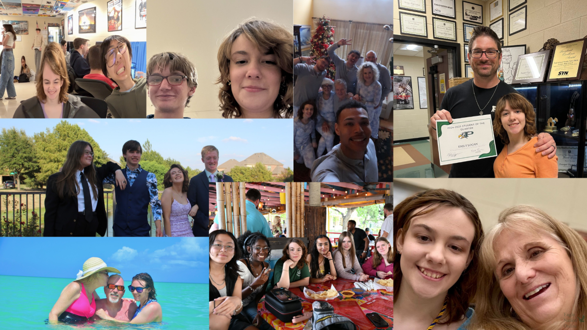 Looking back on the memories she has made, senior Emily Logan created a collage of moments she enjoyed. Logan is going to the University of North Texas and is planning on majoring in Psychology. "It's been a long road," Logan said. "I'm excited to finally be at the first pit stop."