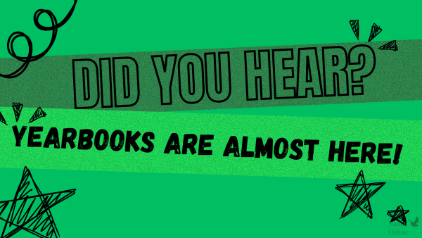 Made in Canva, the design depicts how the new yearbooks are on the way, and almost ready to be given out to students. The Eagle Yearbook staff worked on the book throughout the whole year. "We sort them into boxes alphabetically," senior Isabella Rodriguez said. "So when someone comes up to the table in the arena foyer, we can just go and find the book super easily."